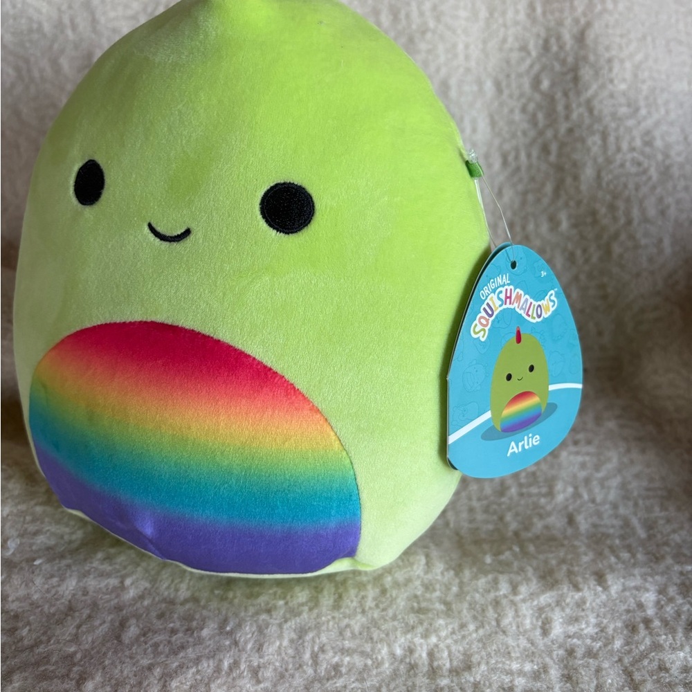 Squishmallows Arlie Green Rainbow Plush